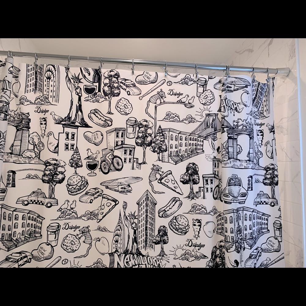 New York themed shower curtain